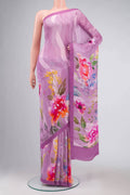 Lavender Blended Crepe Saree