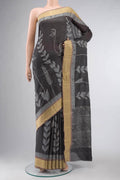 Black Bhagalpuri Tussar Silk Saree