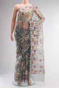 Sage Green Blended Organza Silk Saree