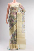 Green Blended Organza Silk Saree