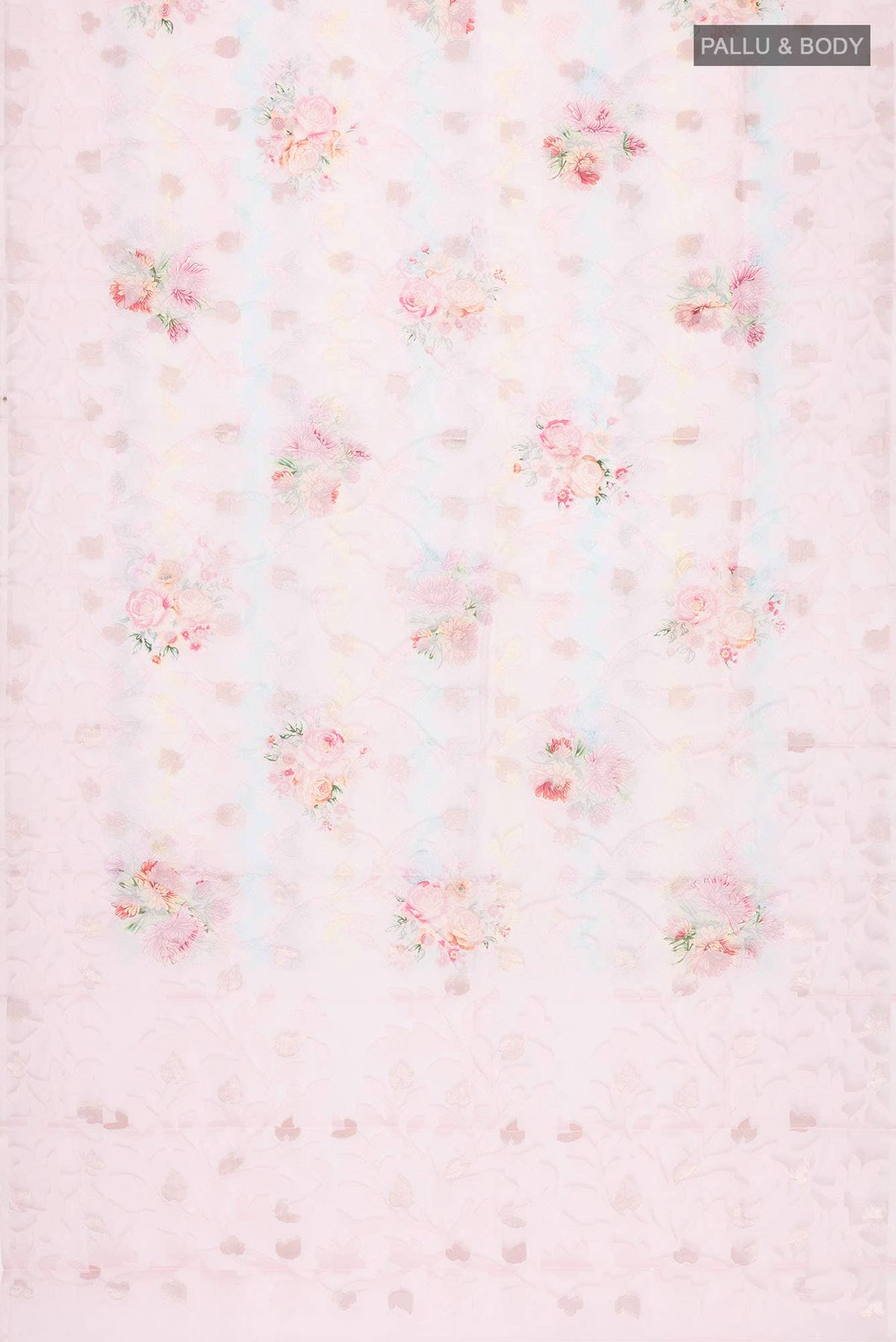 Rose pink Blended Organza Silk Saree