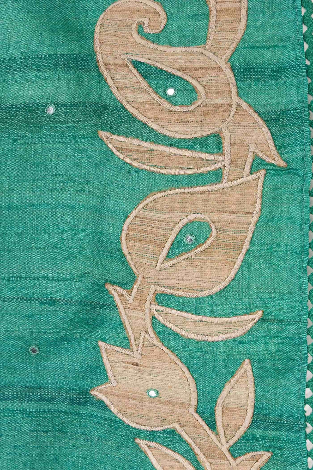 Green Dual Tone Tussar Silk Saree