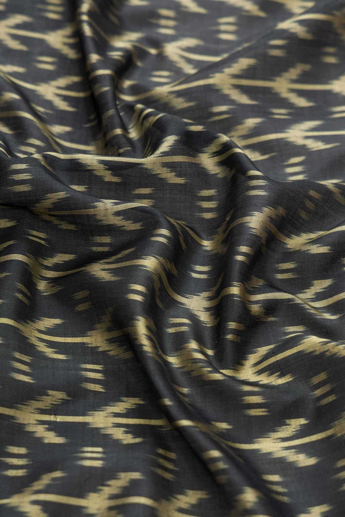 Black Double Ikat Saree