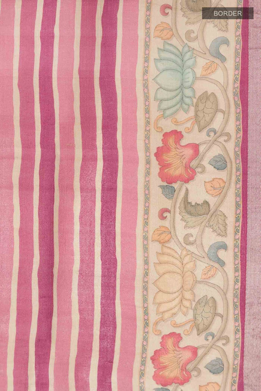 Pink Bhagalpuri Tussar Silk Saree