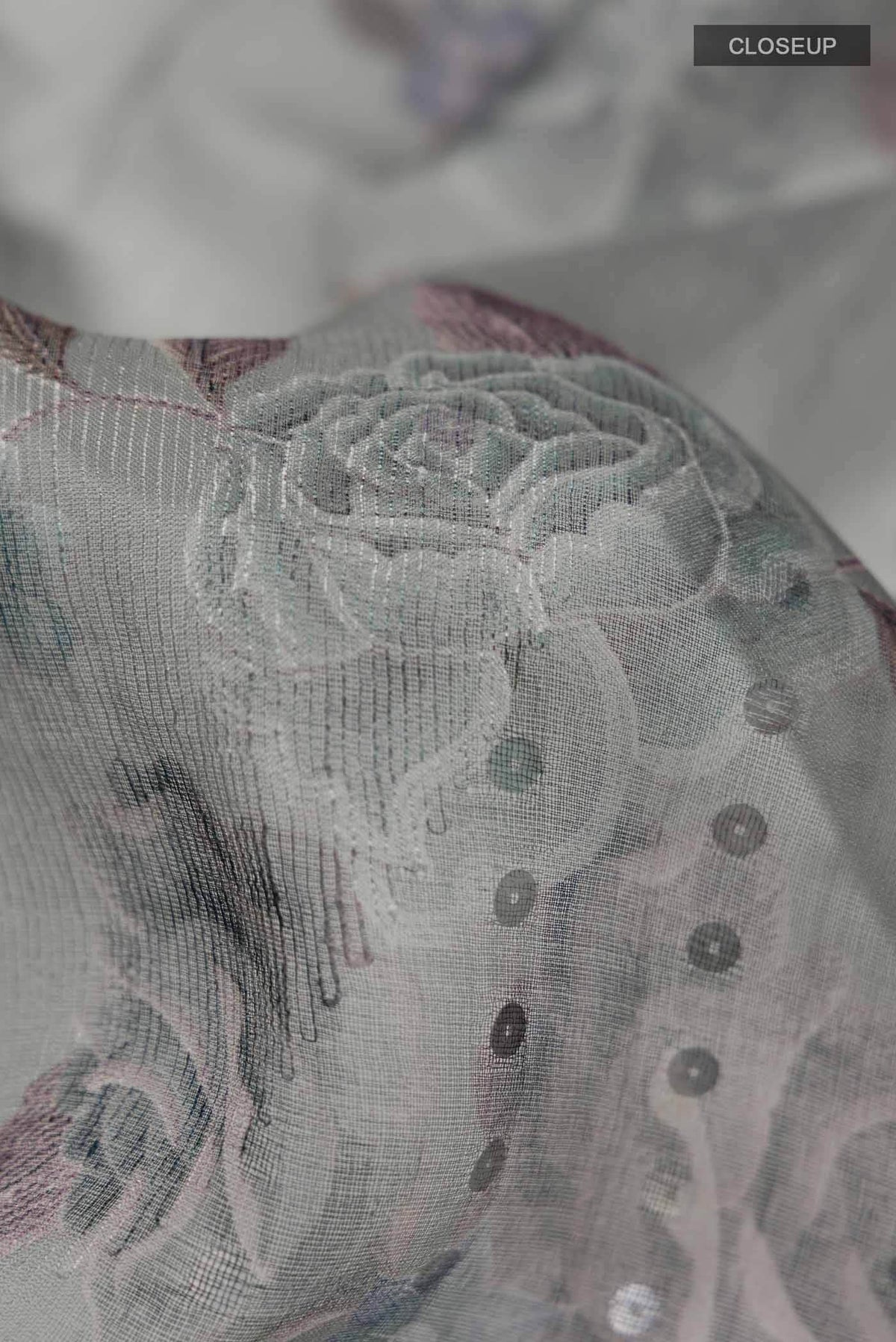 Grey Bhagalpuri Tussar Silk Saree