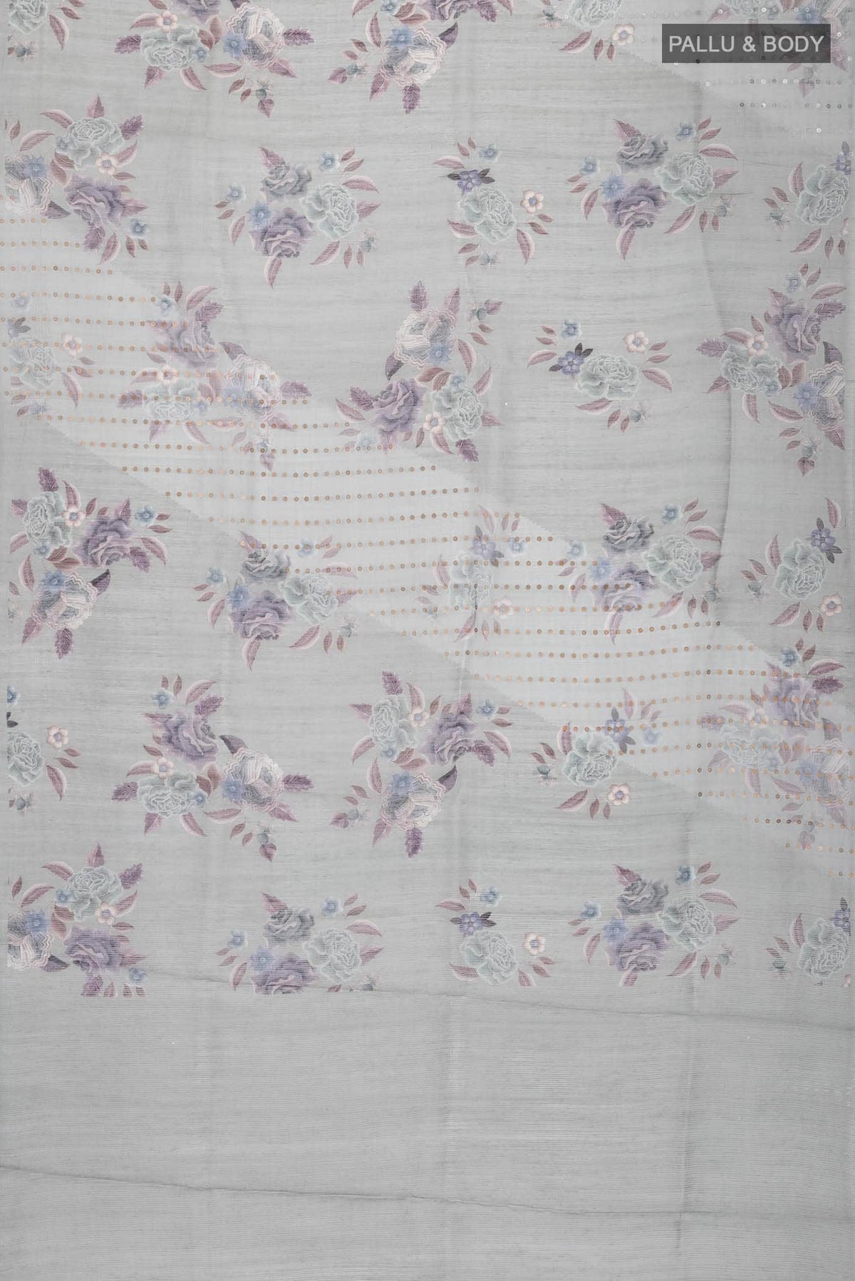 Grey Bhagalpuri Tussar Silk Saree