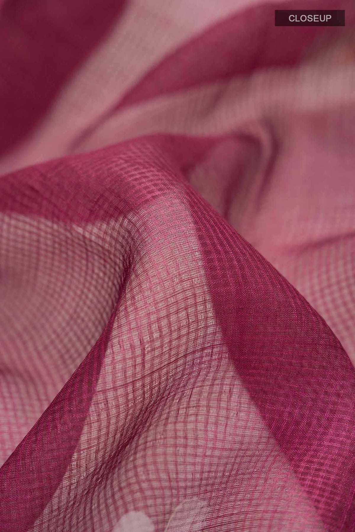 Dark Pink Kota Silk Saree