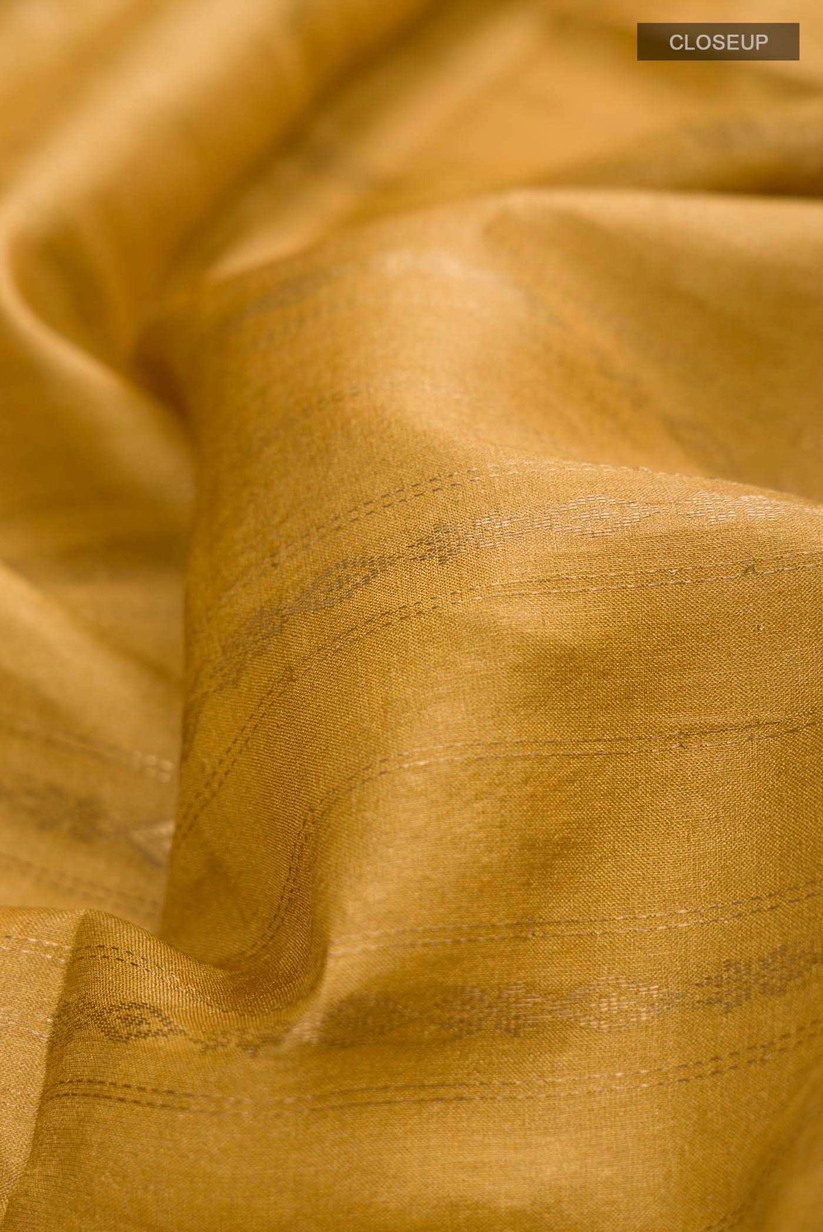 Mustard Tussar Silk Saree