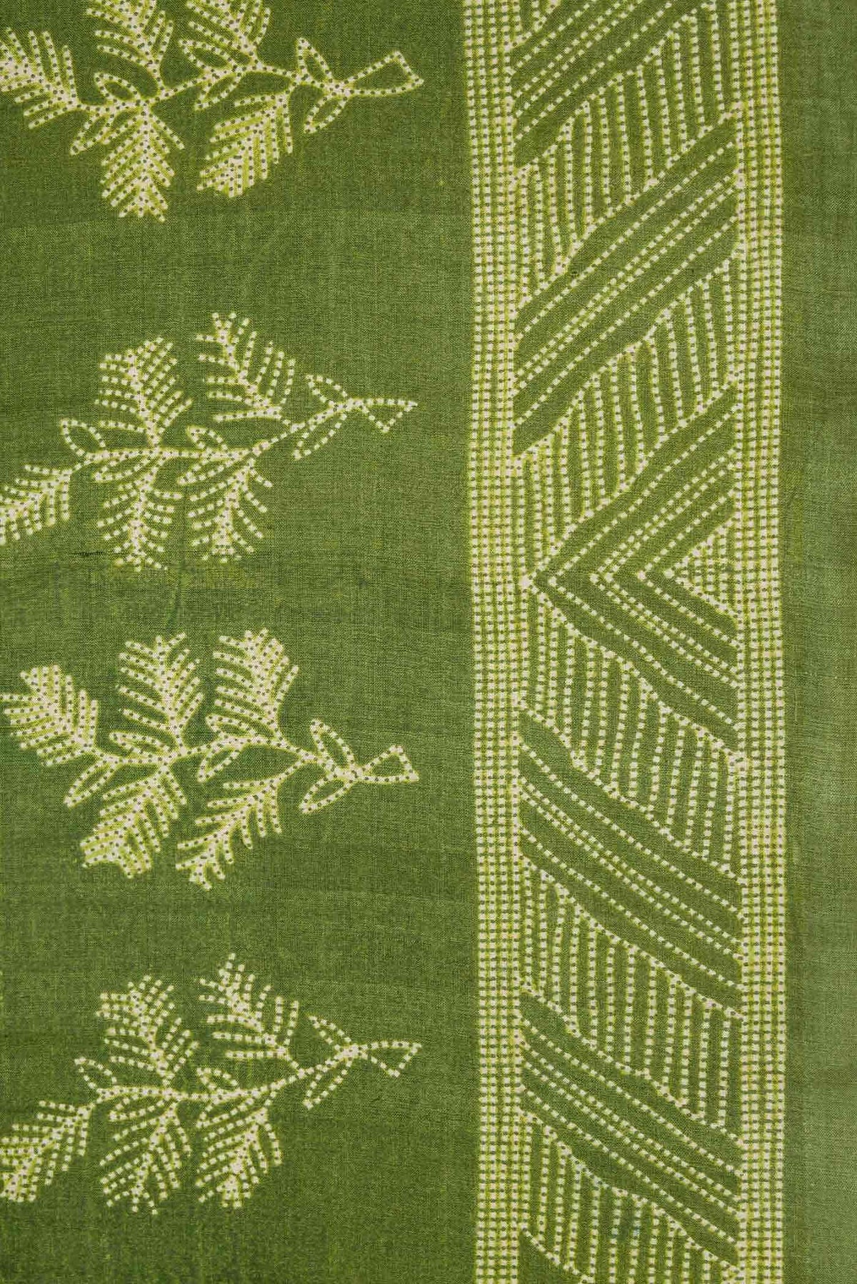 Green Dual Tone Tussar Silk Saree
