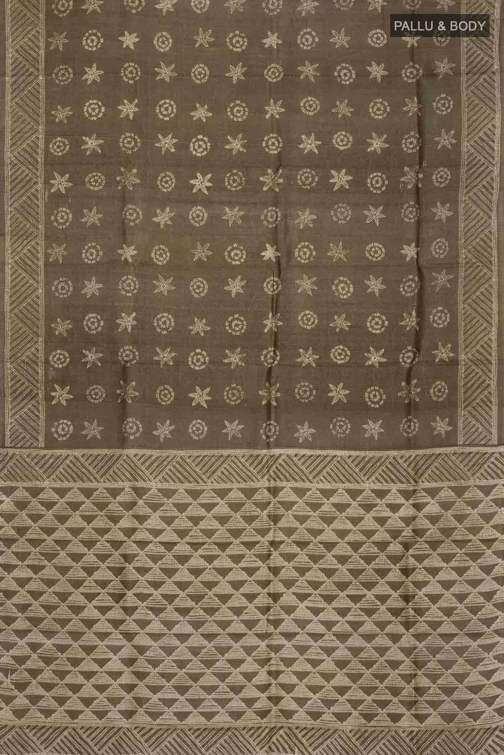 Green Bhagalpuri Tussar Silk Saree