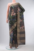 Grey Bhagalpuri Tussar Silk Saree