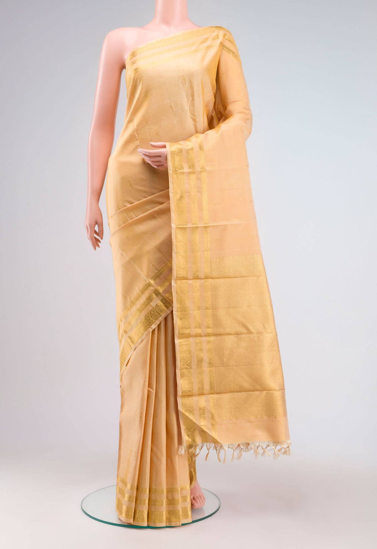Sandal Kanchipuram Silk Saree