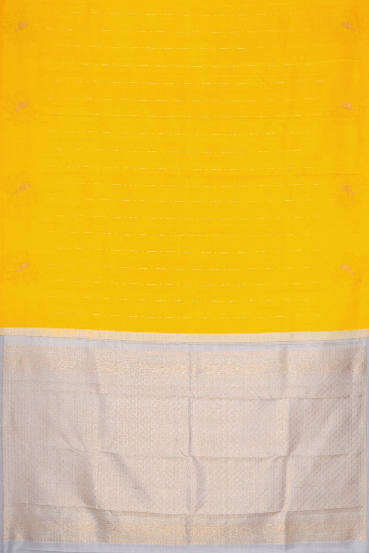 Yellow Dual Tone Kanchipuram Silk Saree