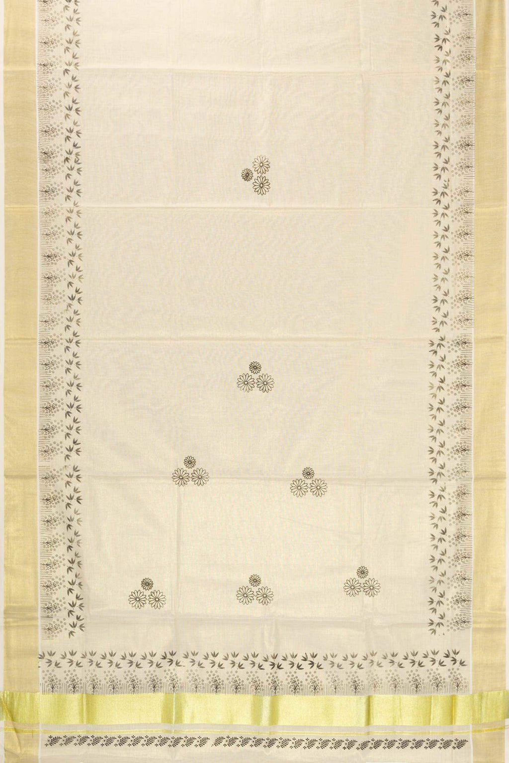 Gold Dual Tone Kerala Cotton Saree