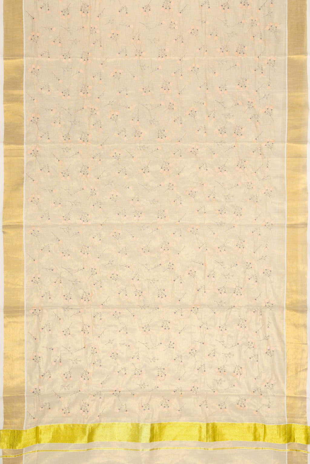 Gold Dual Tone Kerala Cotton Saree