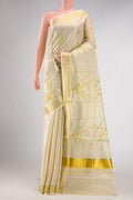 Gold Dual Tone Kerala Cotton Saree