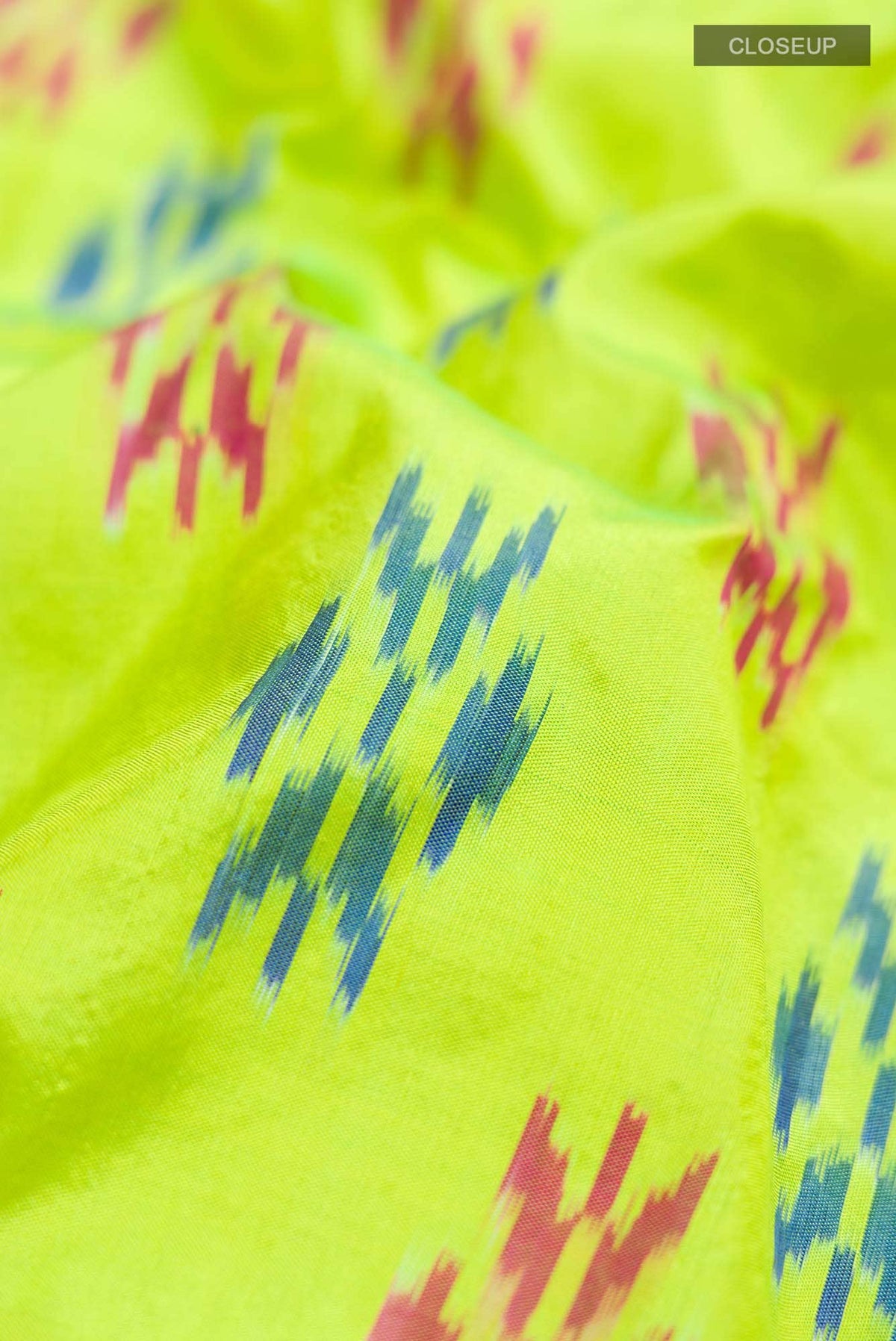 Parrot Green Pochampally Silk Saree