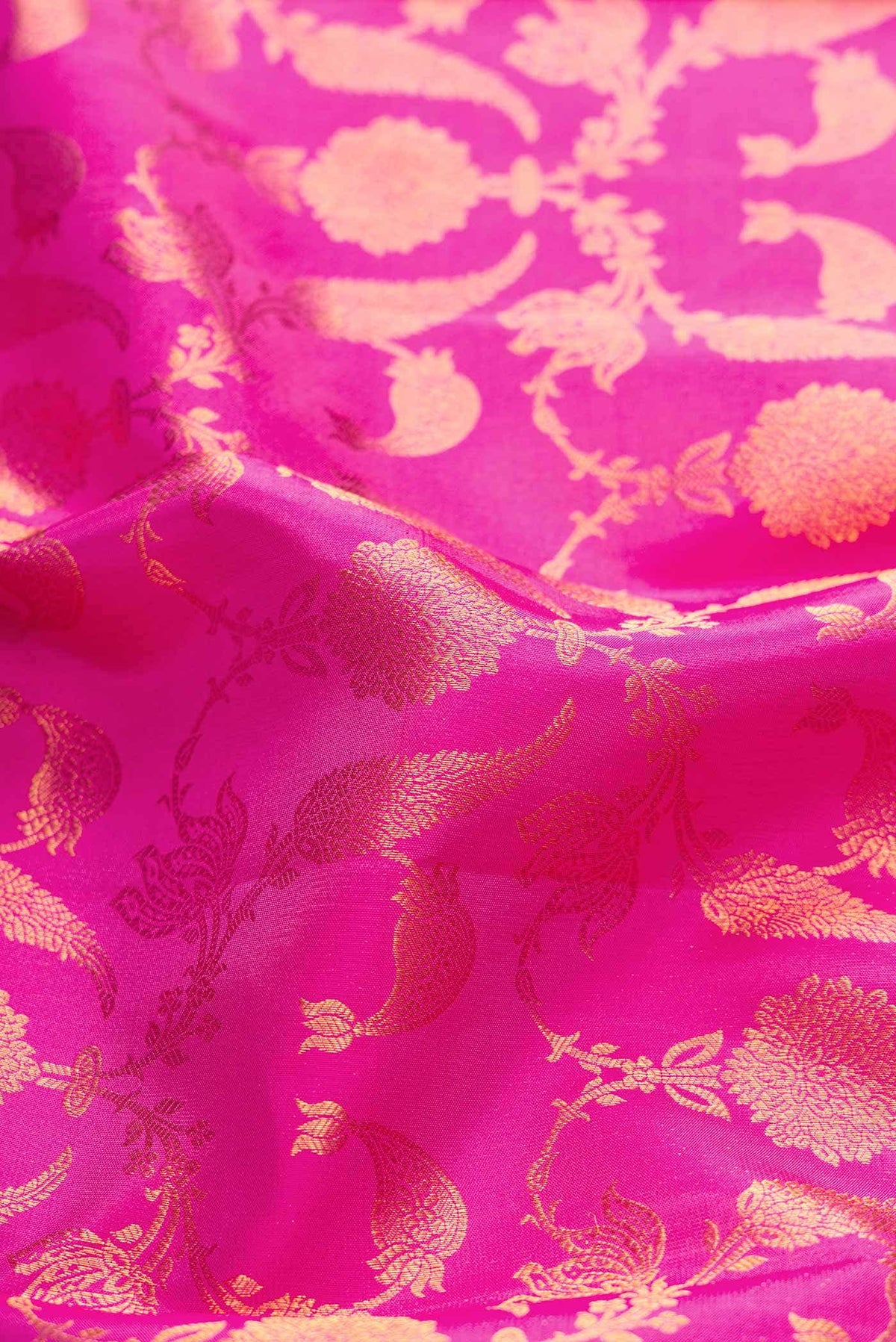 Pink Dual Tone Kanchipuram Silk Saree