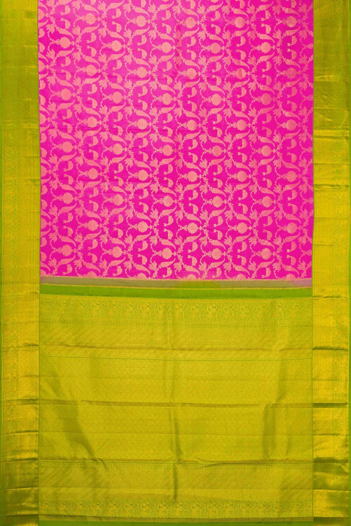 Pink Dual Tone Kanchipuram Silk Saree