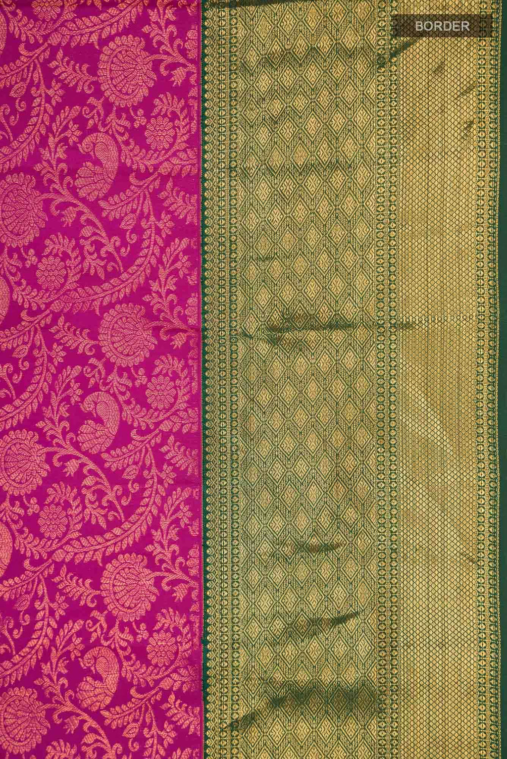 Rani Pink Kanjivaram Silk Saree