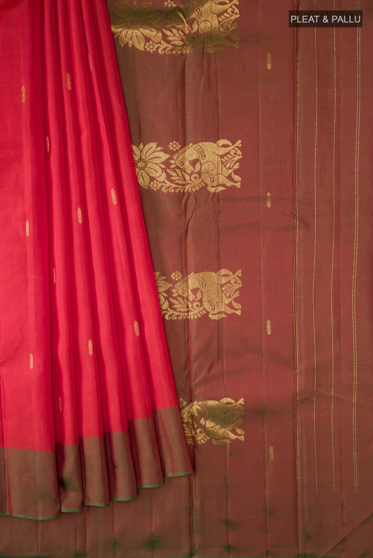 Orange Kanjivaram Silk Saree