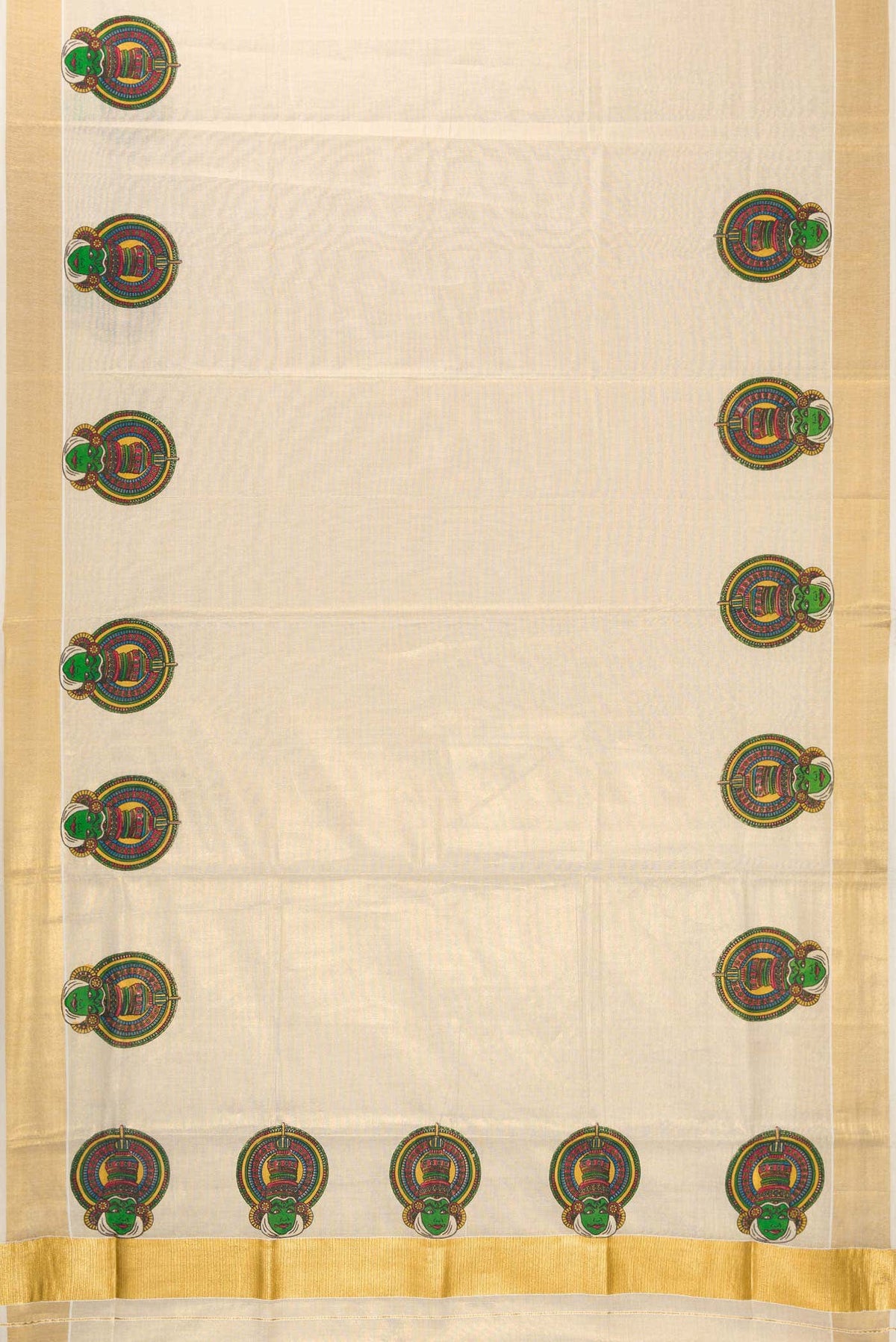 Gold Dual Tone Kerala Cotton Saree
