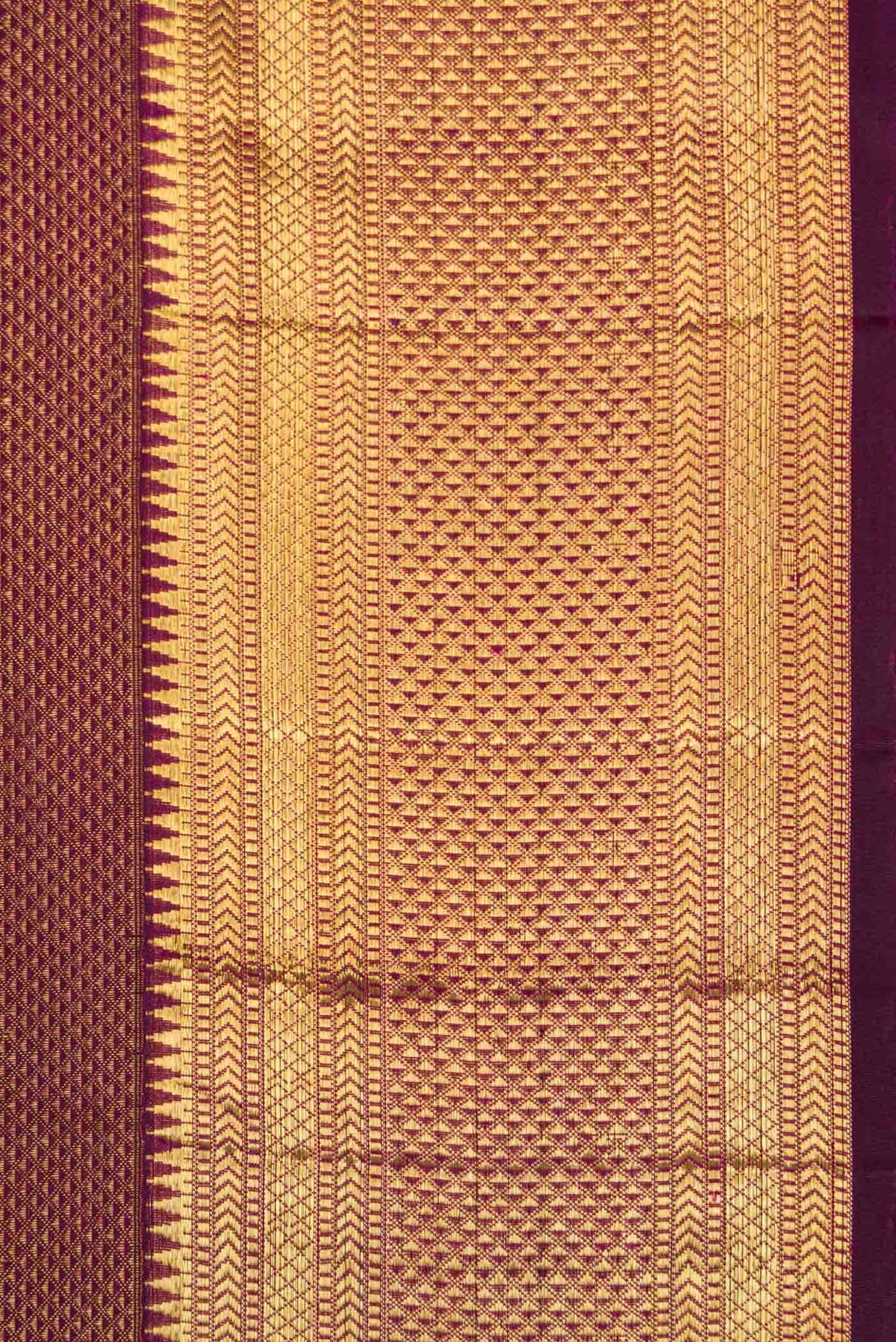 Magenta Dual Tone Kanchipuram Silk Saree