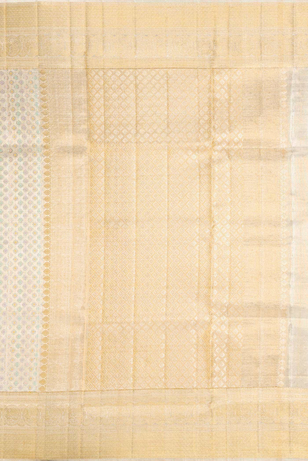Gold Dual Tone Kanjivaram Tissue Silk Saree