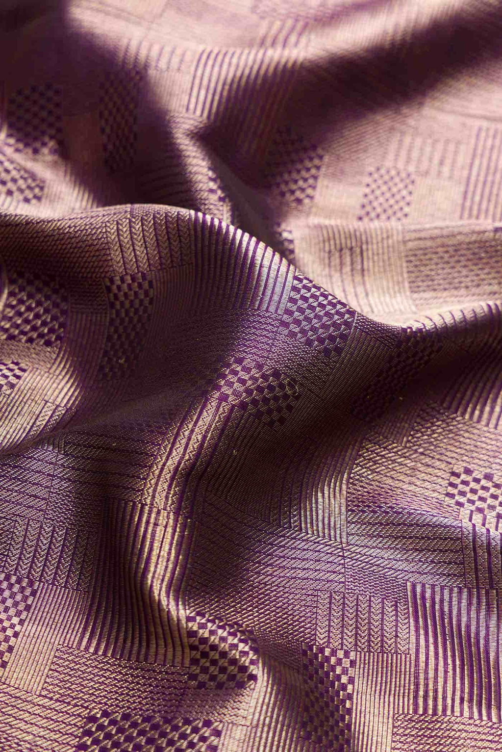 Purple Dual Tone Kanchipuram Silk Saree