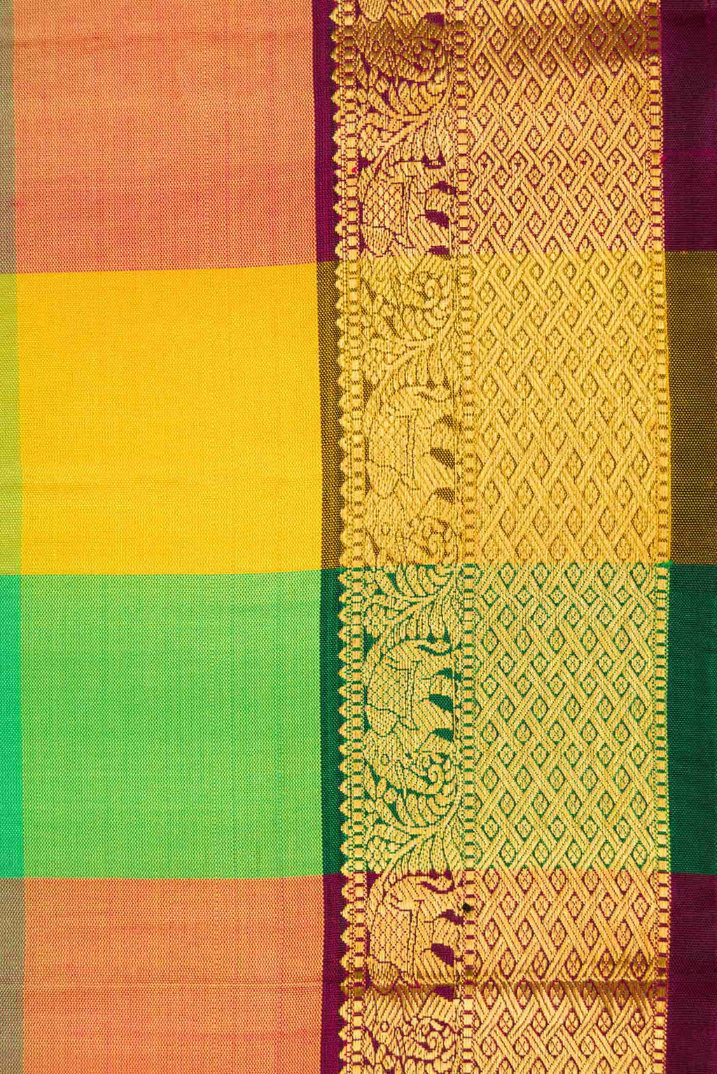Multi Color Kanchipuram Silk Saree
