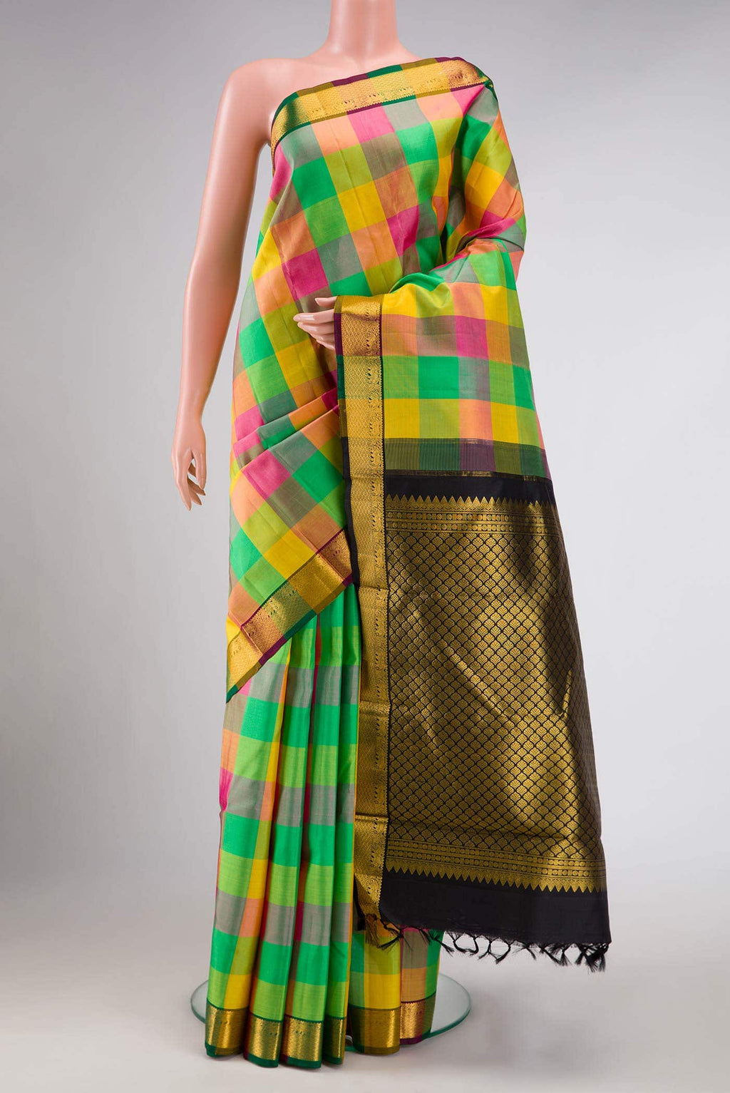 Multi Color Kanchipuram Silk Saree