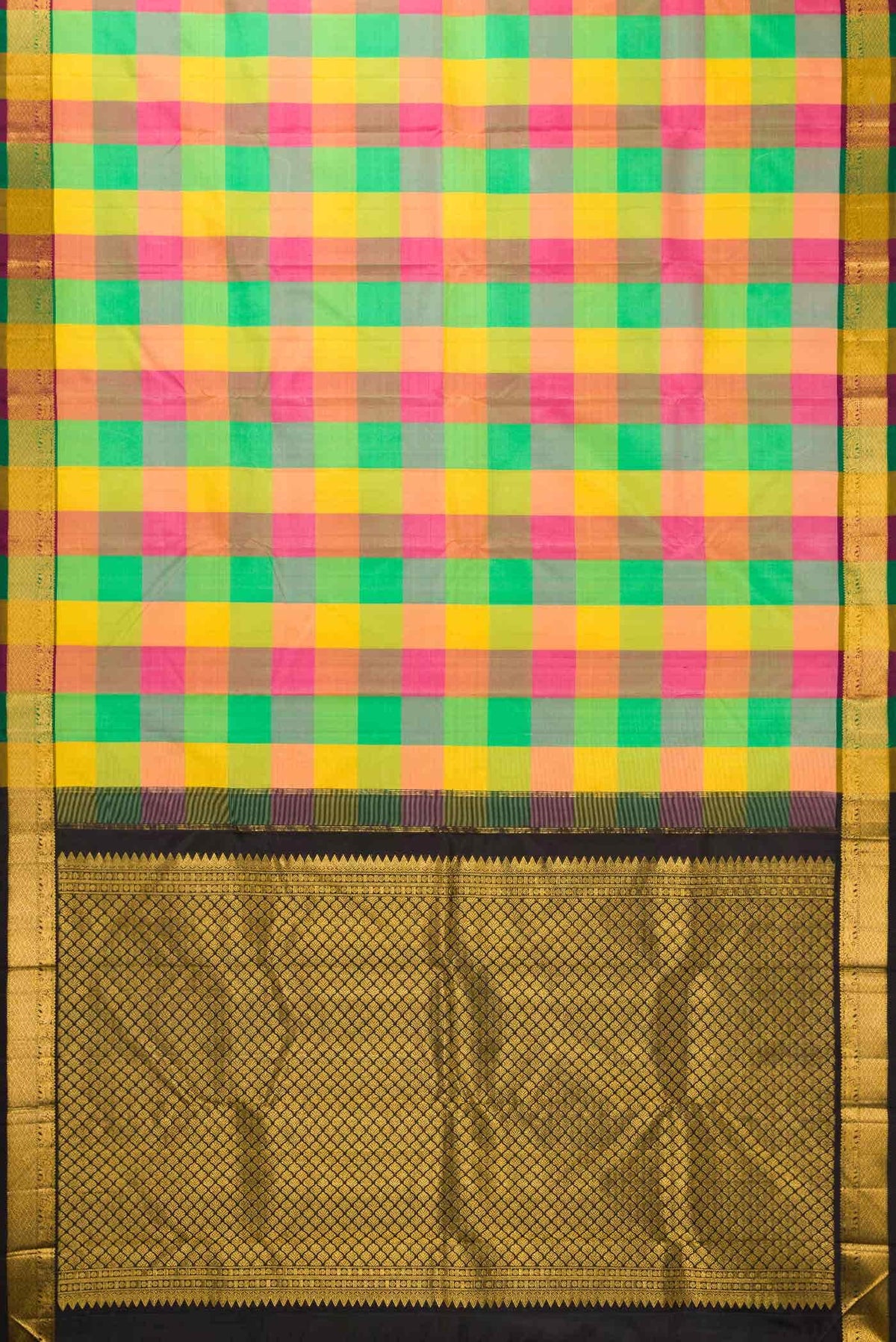 Multi Color Kanchipuram Silk Saree