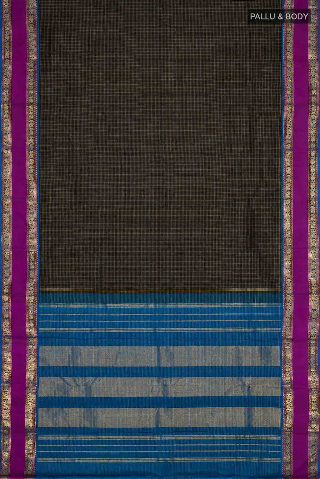 Black Kanchipuram Silk Saree