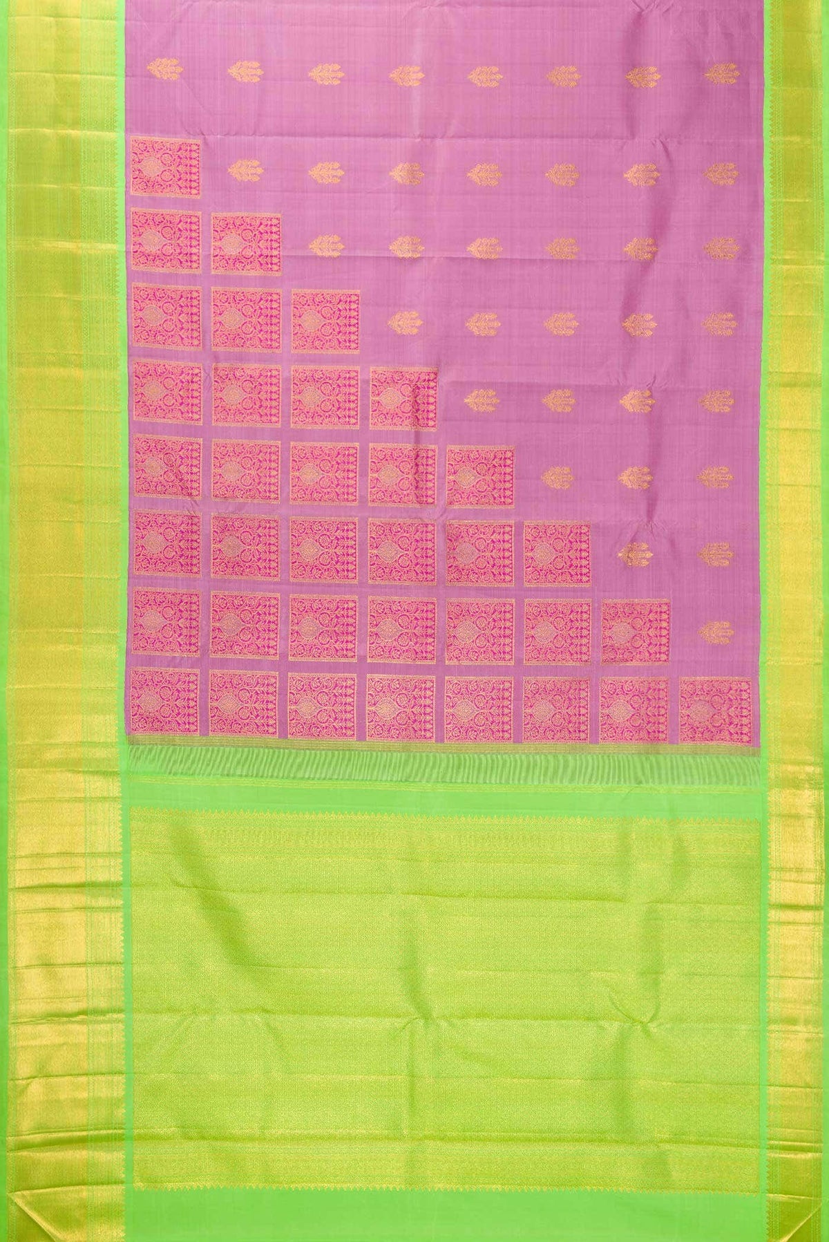 Lavender Dual Tone Kanjivaram Silk Saree