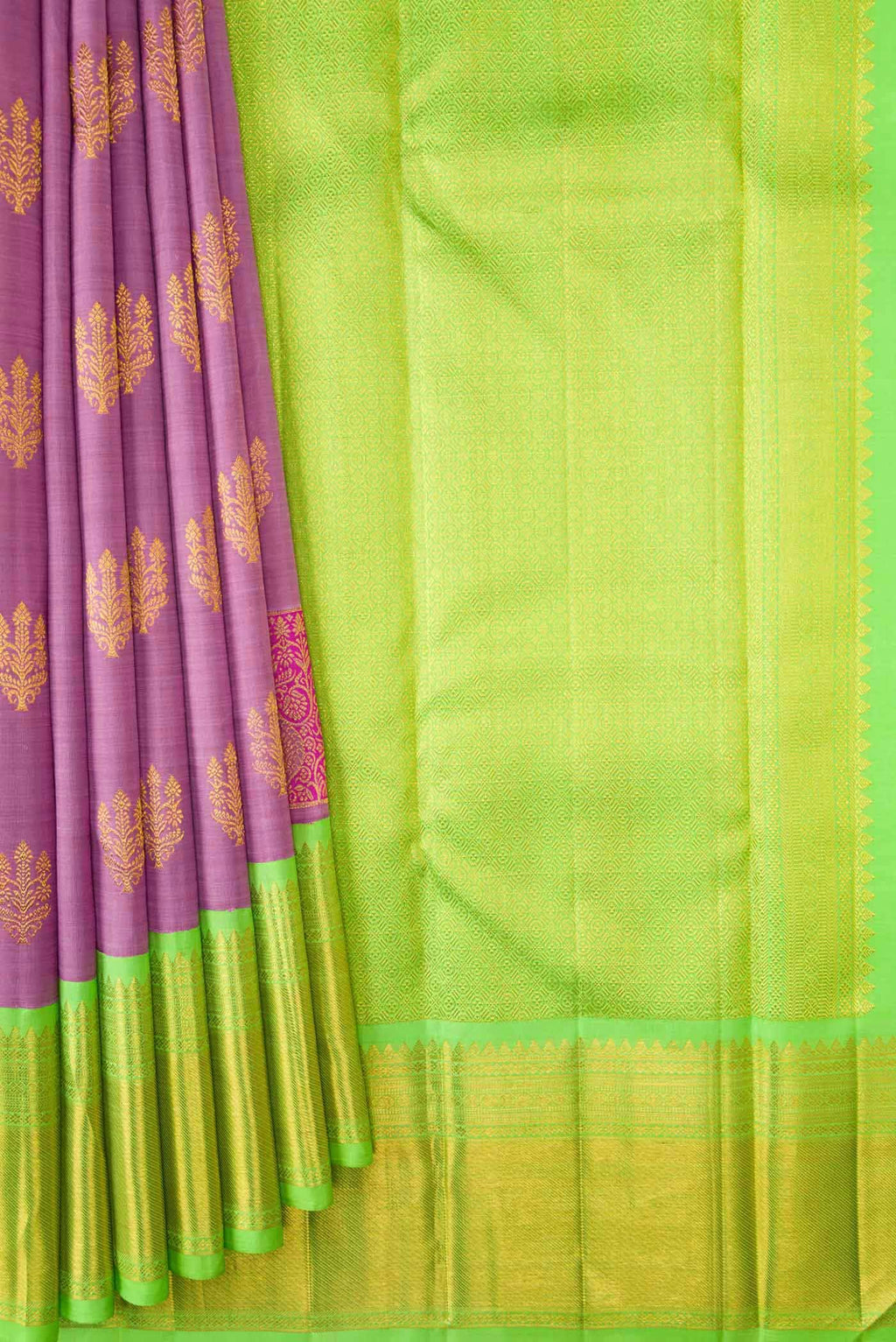 Lavender Dual Tone Kanjivaram Silk Saree