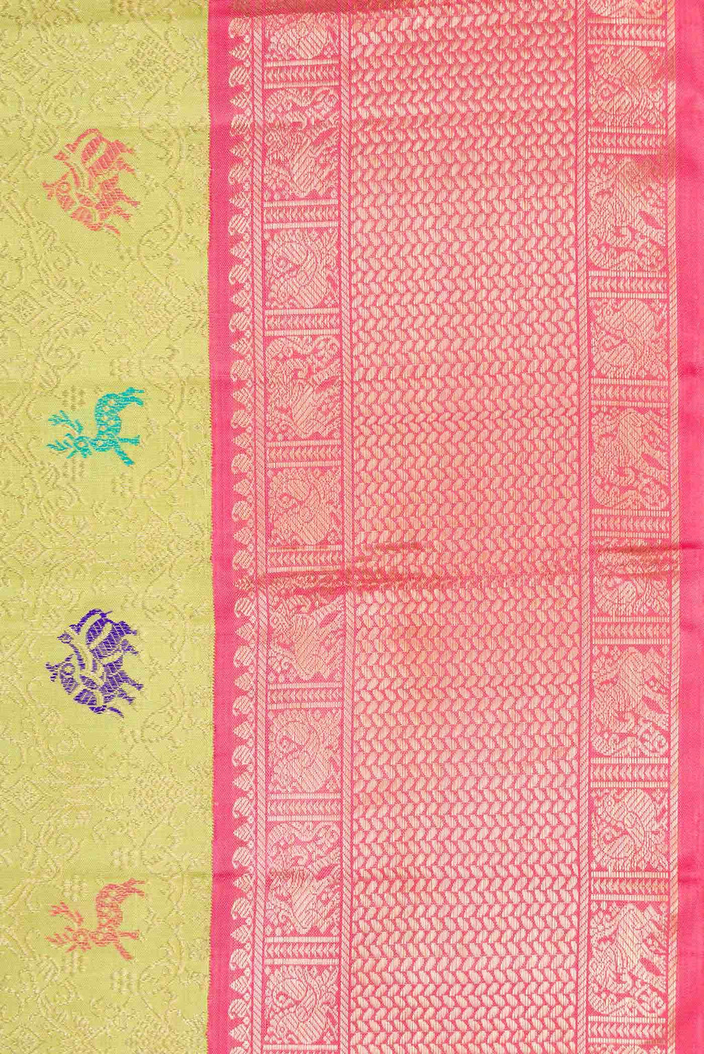 Pista Green Kanchipuram Silk Saree