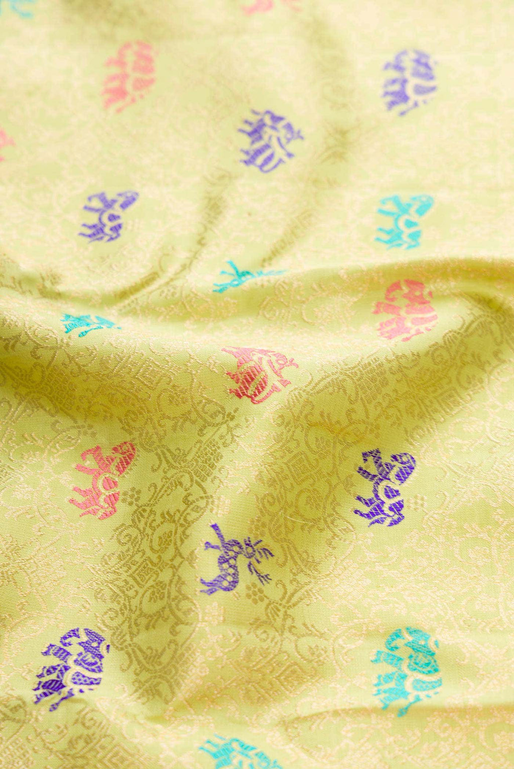 Pista Green Kanchipuram Silk Saree
