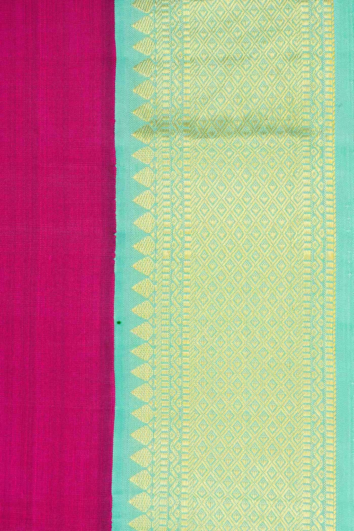 Rani Pink Dual Tone Kanjivaram Silk Saree
