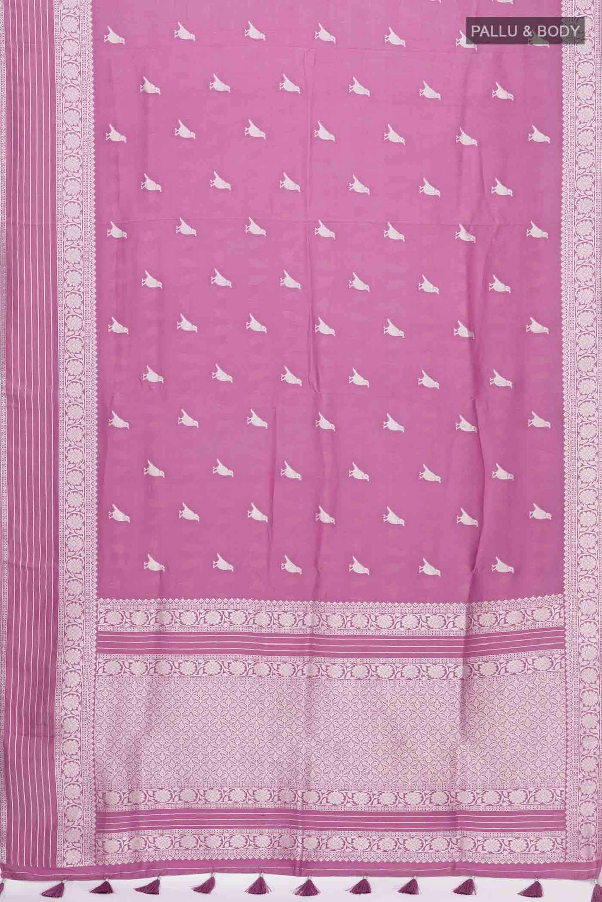 Mauve Crepe Saree
