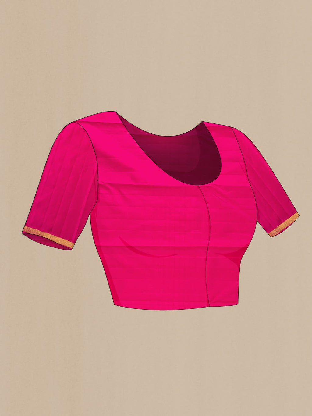 Pure Silk Pure Zari Pink Dual Tone Kanchipuram Saree
