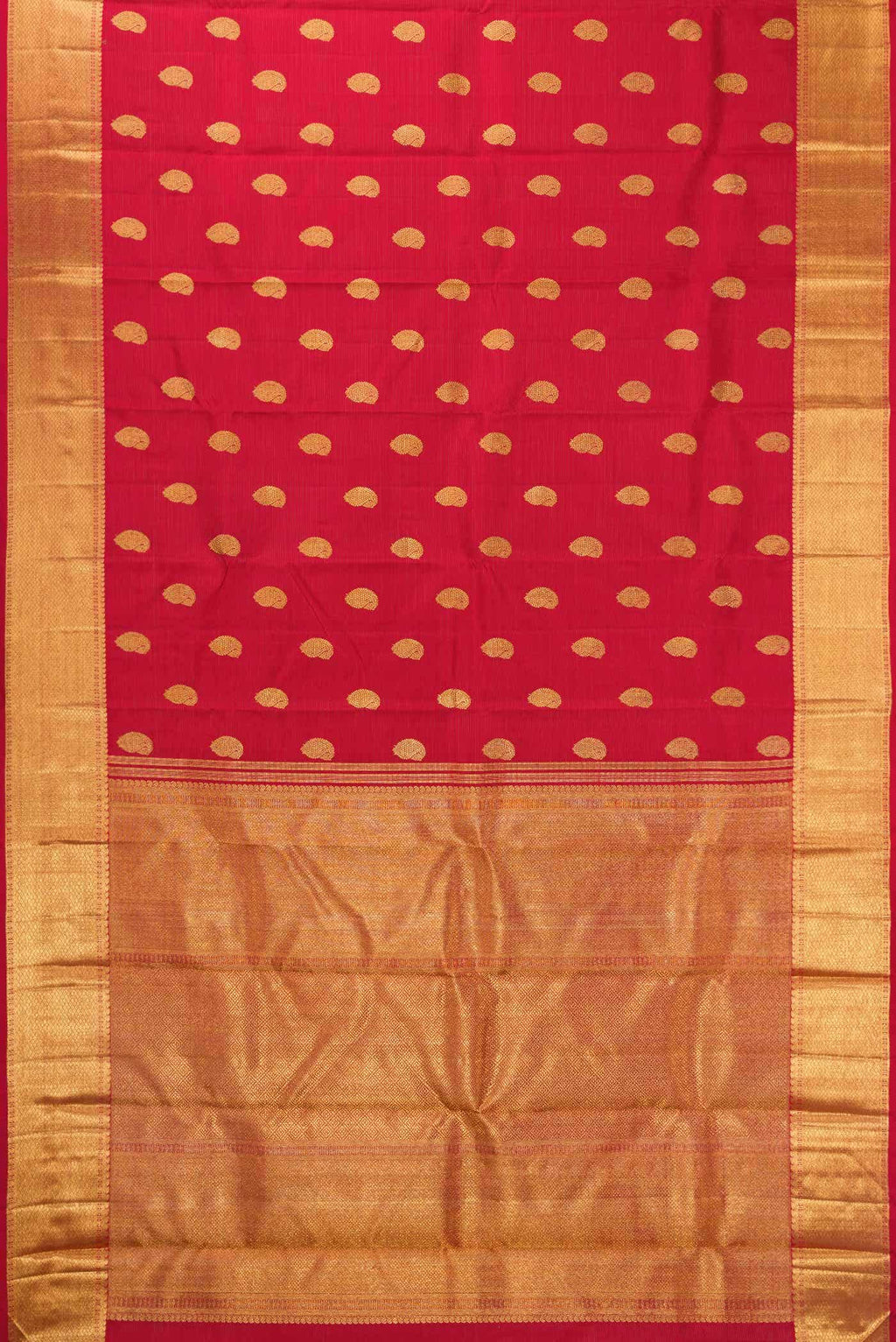 Pure Silk Pure Zari Maroon Dual Tone Kanjivaram Saree