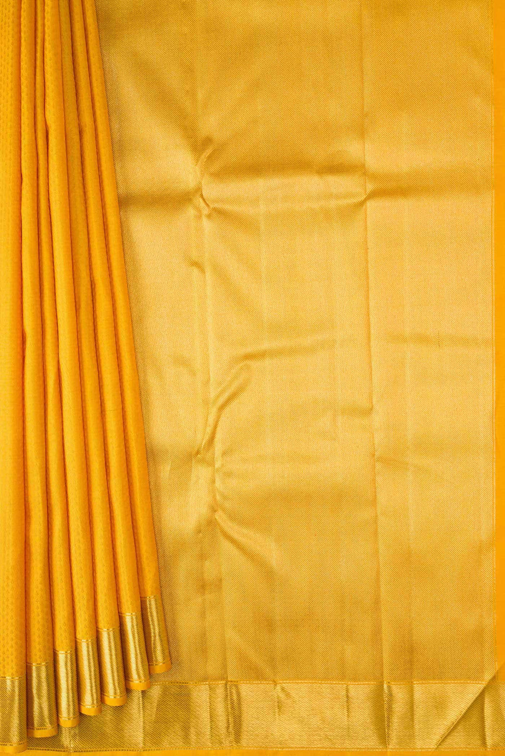 Pure Silk Pure Zari Yellow Dual Tone Kanchipuram Saree