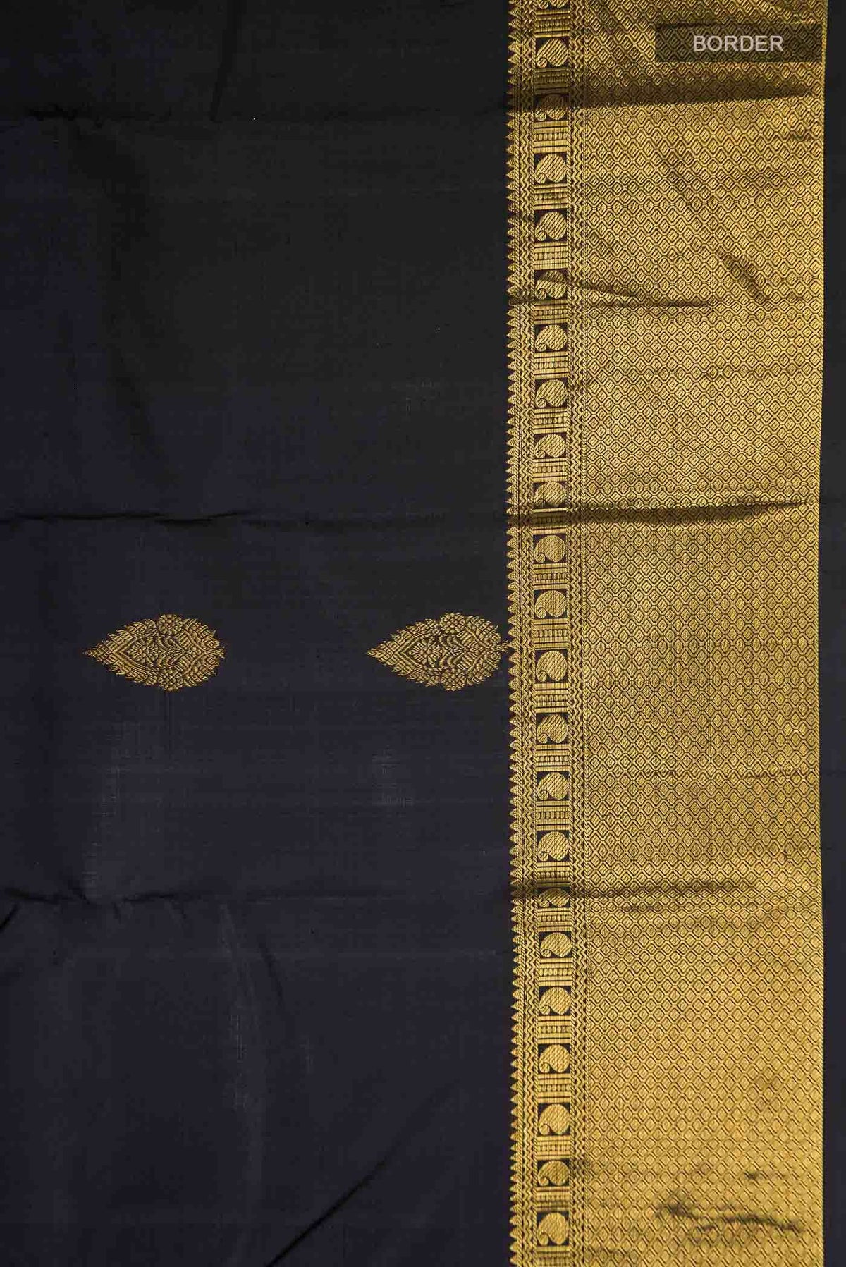 Black Kanchipuram Silk Saree