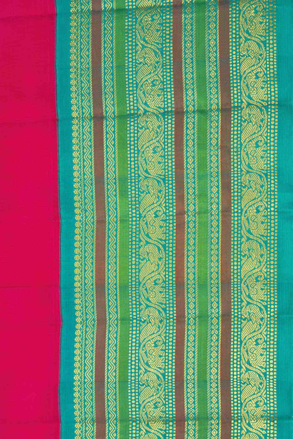 Pure Silk Pure Zari Pink Dual Tone Kanjivaram Saree