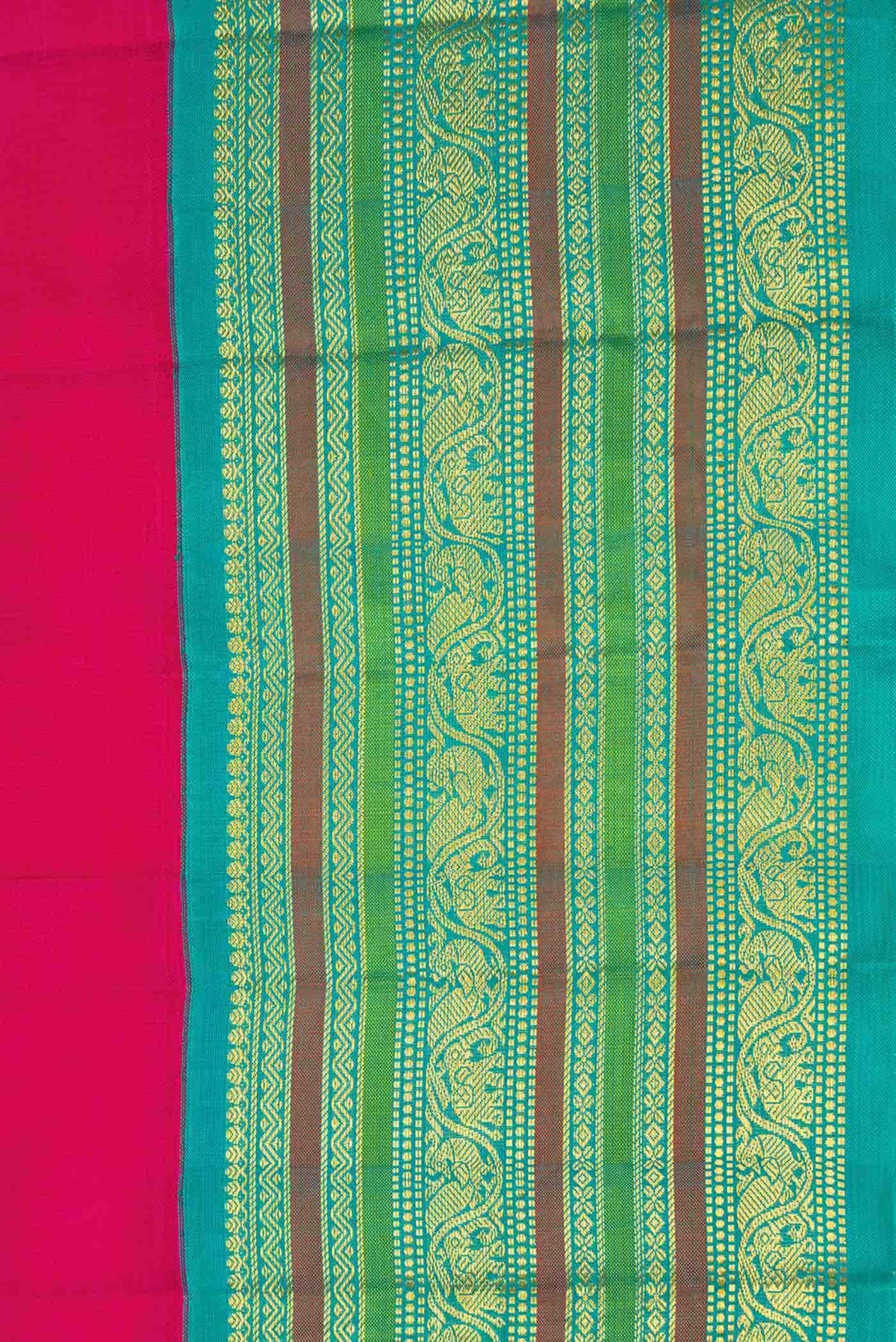 Pure Silk Pure Zari Pink Dual Tone Kanjivaram Saree