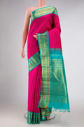 Pure Silk Pure Zari Pink Dual Tone Kanjivaram Saree
