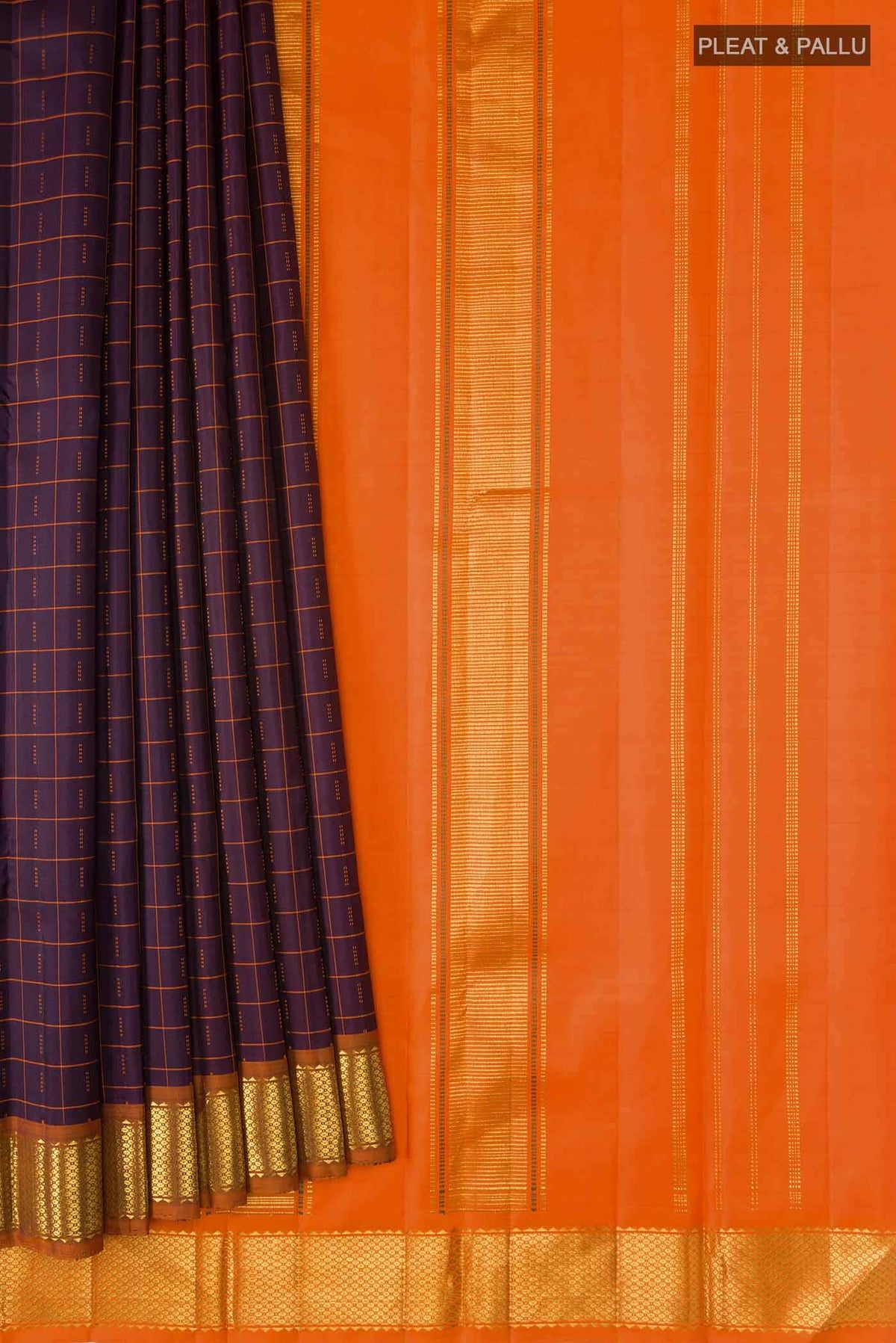 Brown Kanchipuram Silk Saree