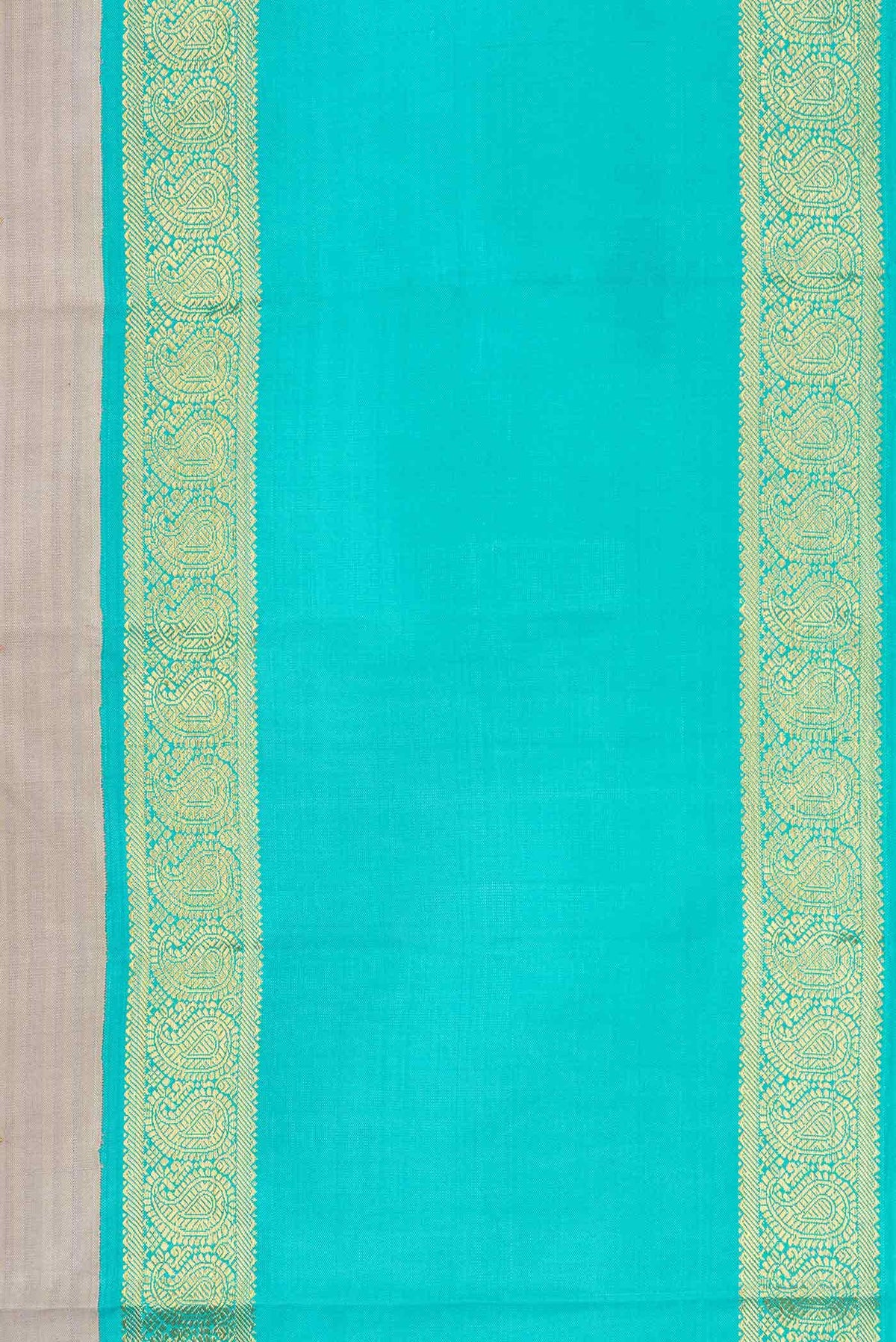 Pure Silk Pure Zari Grey Dual Tone Kanchipuram Saree