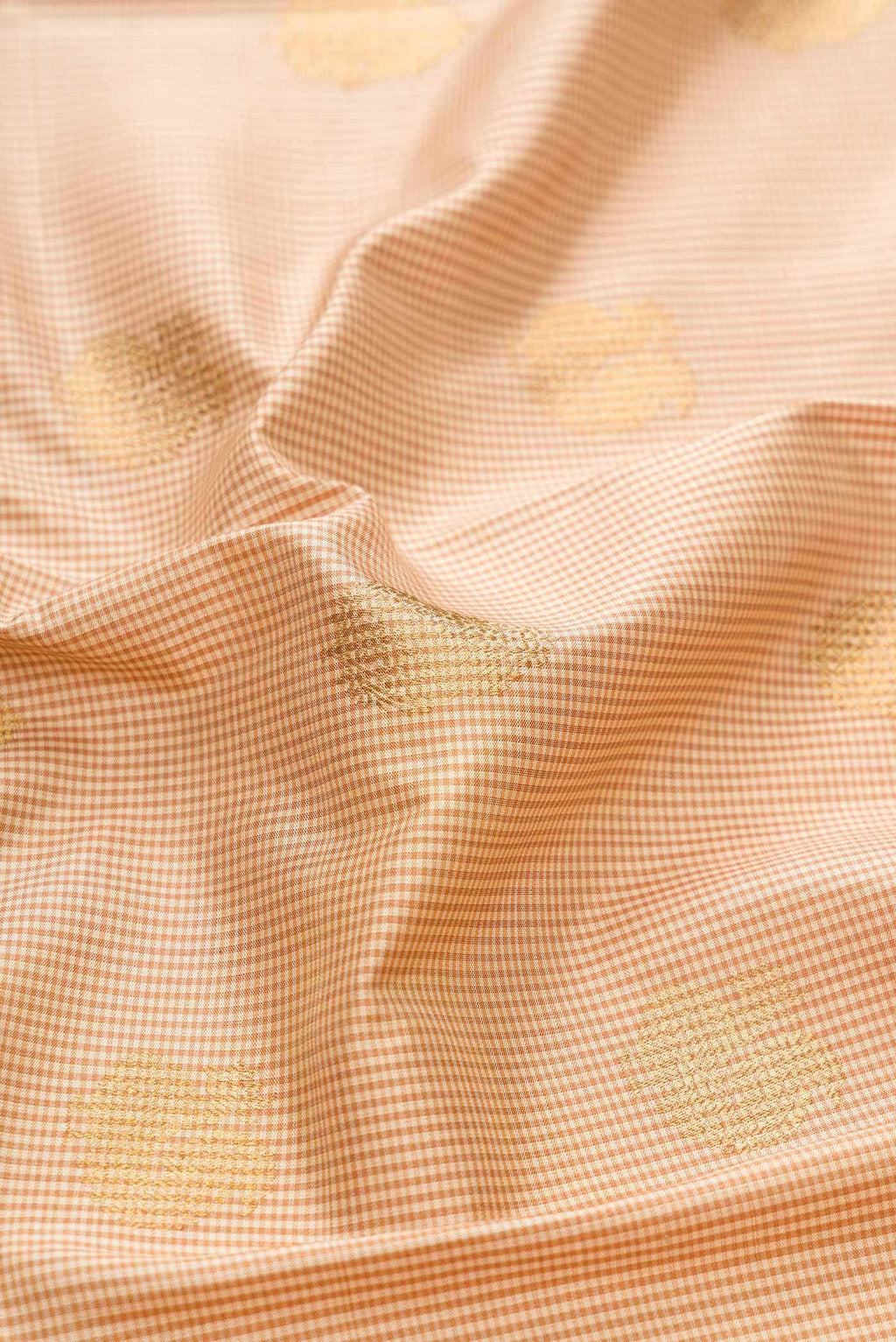Pure Silk Pure Zari Beige Dual Tone Kanjivaram Saree