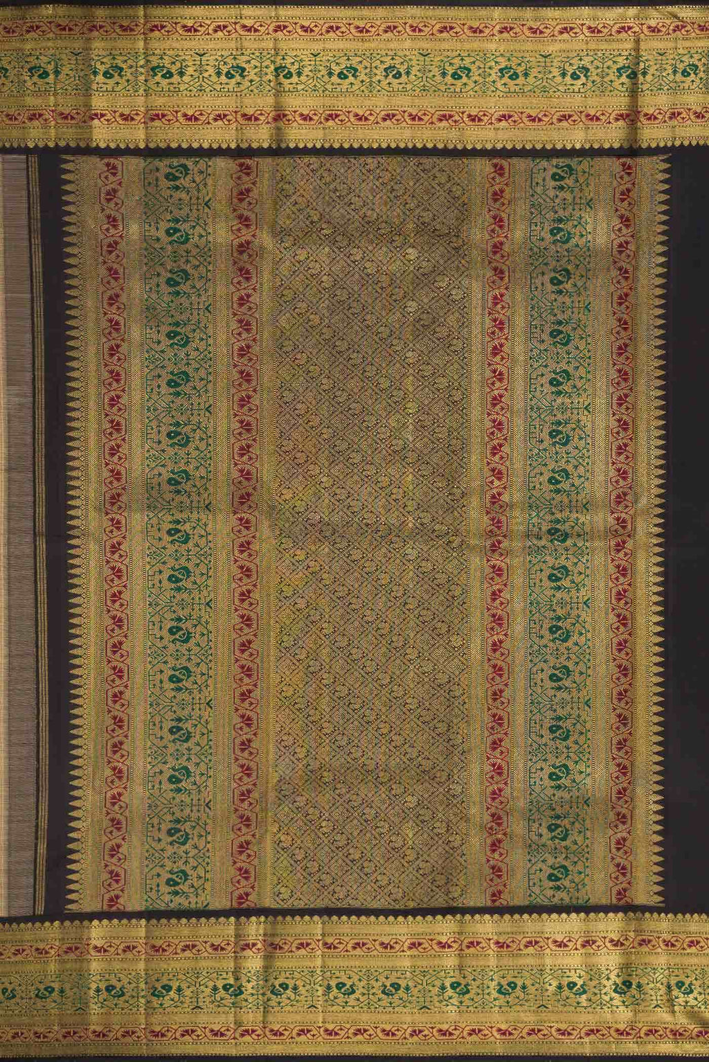 Pure Silk Pure Zari Beige Dual Tone Kanjivaram Saree